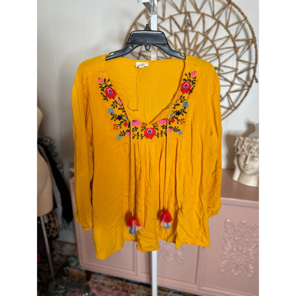 Women's St. John's Bay Blouse, XXL, Yellow, Multi‎
